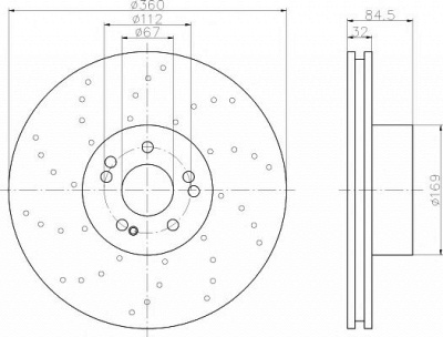 HELLA PAGID 8dd355107951 -  Тормозной диск